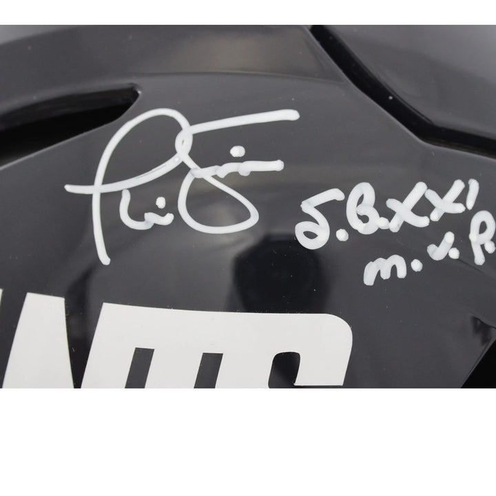 Phil Simms Signed New York Giants SpeedFlex TB Helmet SB MVP Beckett WIT 58496
