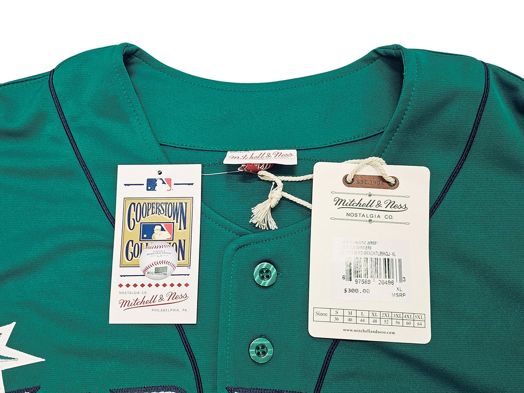 Seattle Mariners Ken Griffey Jr. Signed Teal Mitchell & Ness 1995 Cooperstown