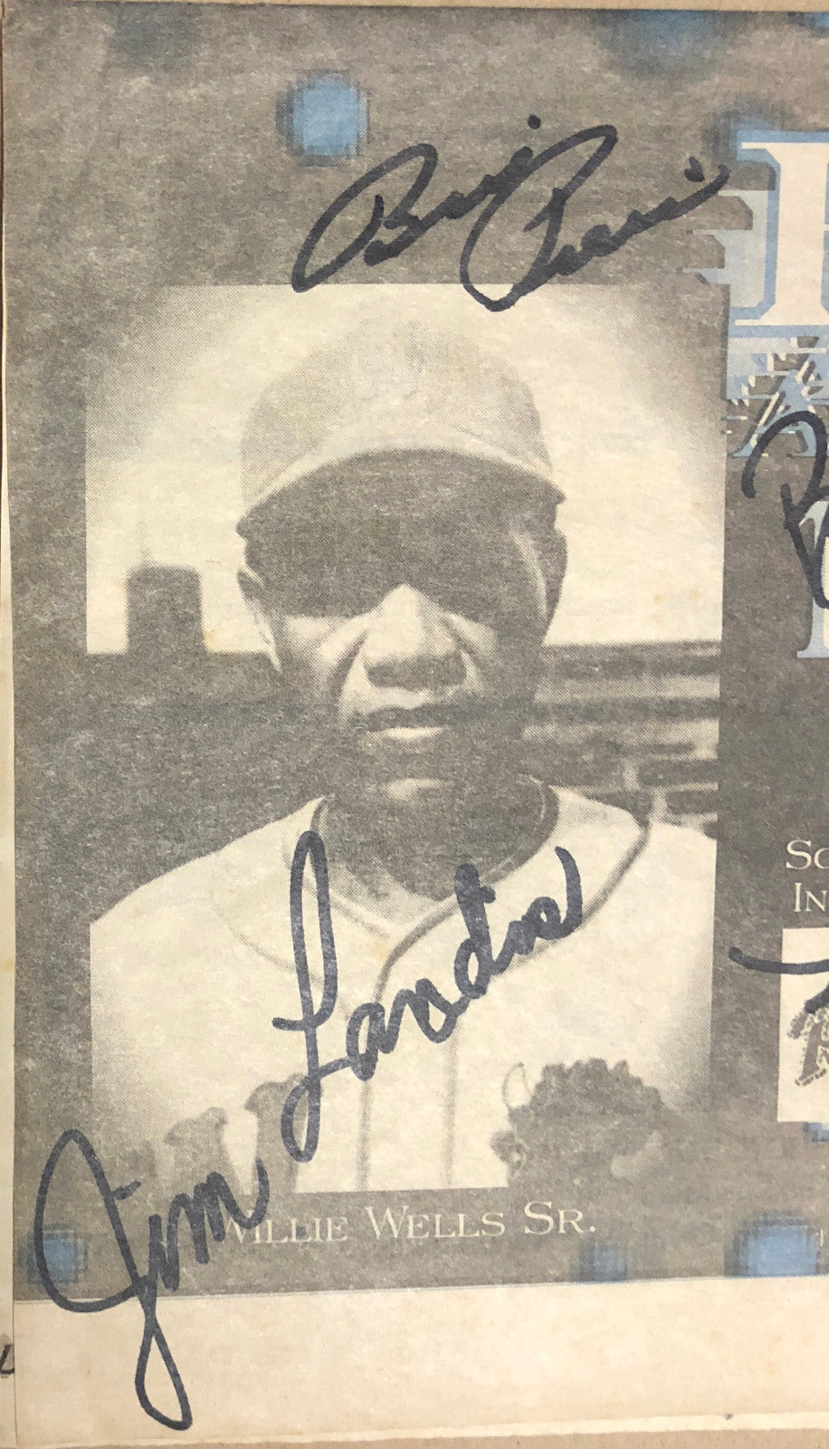 1997 Baseball HoF signed Newspaper Sparky Anderson bowie kuhn 16 auto CBM COA