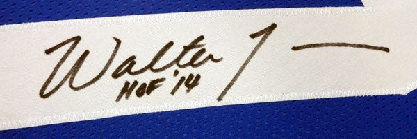 Seattle Seahawks Walter Jones Signed Framed Blue Jersey MCS Holo