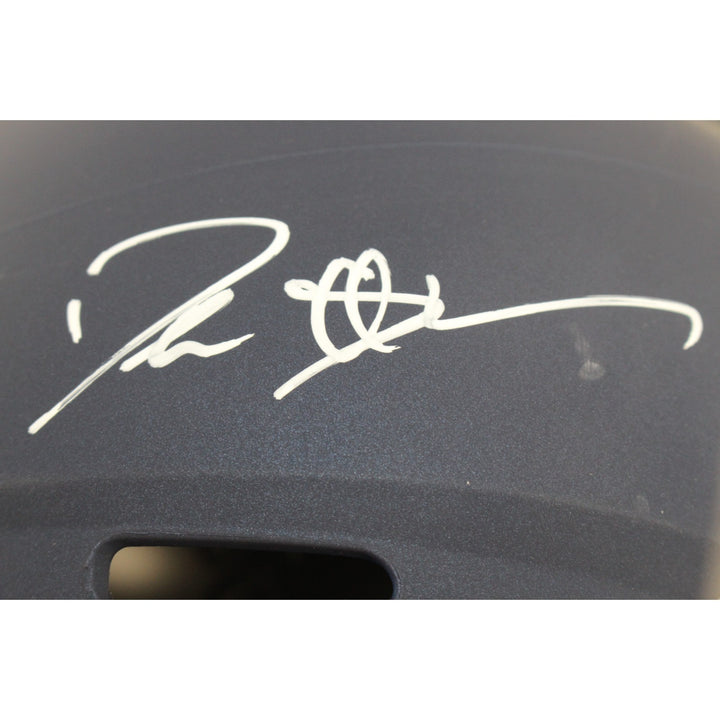 Deion Sanders Autographed Dallas Cowboys F/S AMP Helmet Beckett Witness 51746