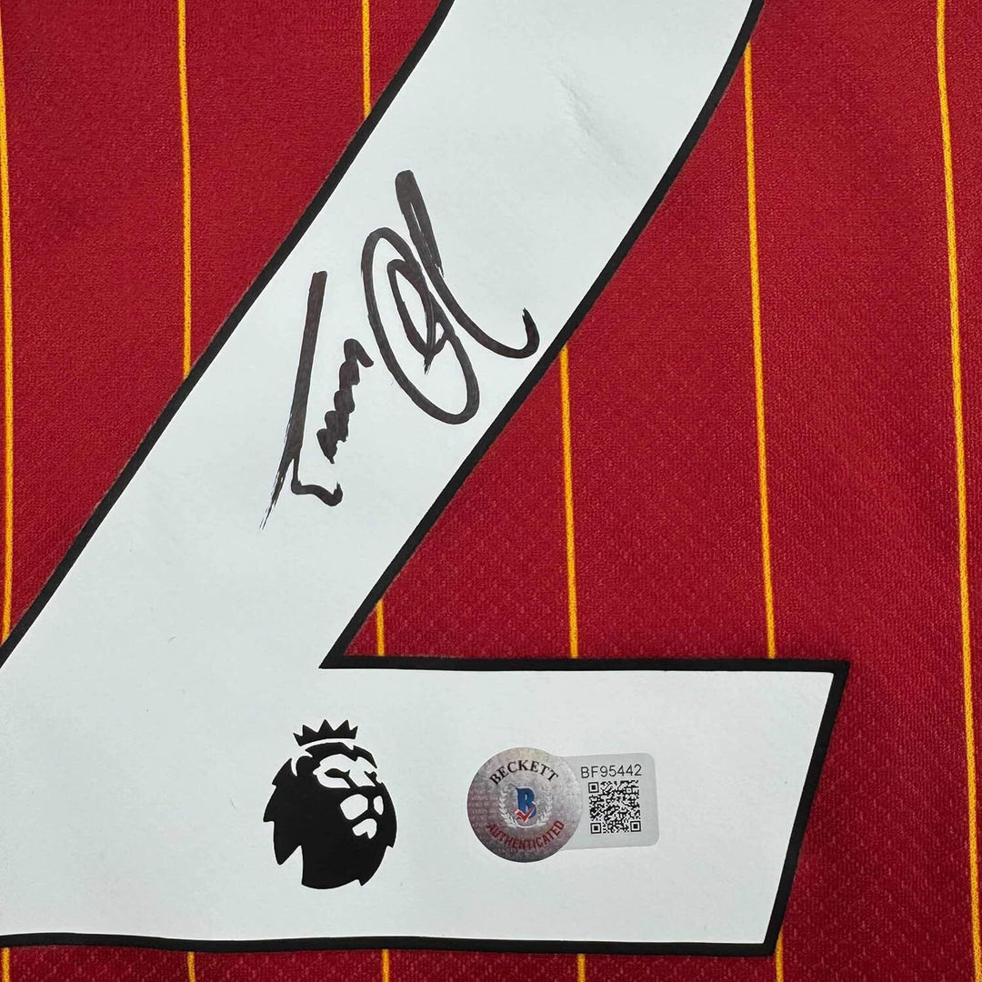 Framed Autographed/Signed Luis Diaz 35x39 Liverpool Red Soccer Jersey BAS COA