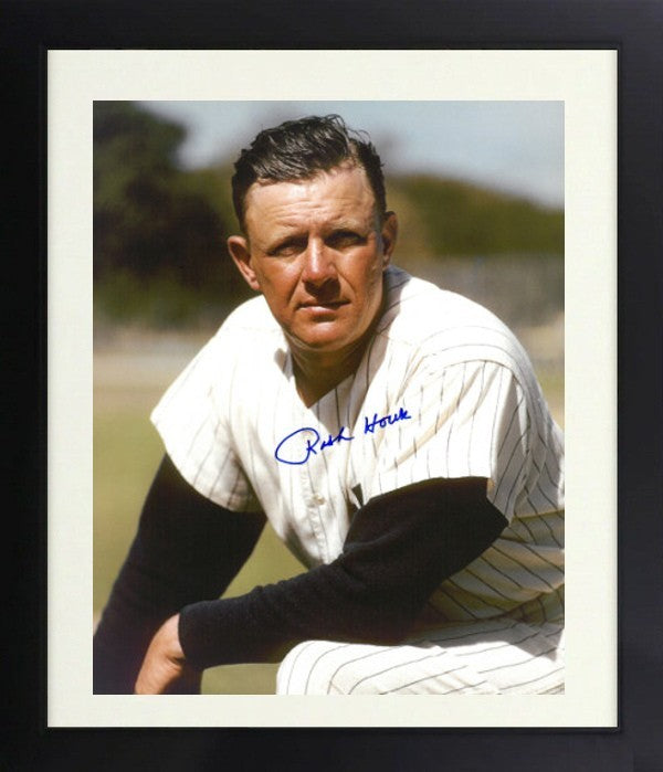Ralph Houk signed New York Yankees B&W 8x10 Photo Framing- COA