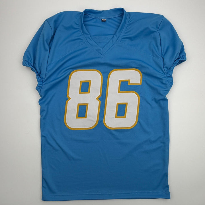 Autographed/Signed Oronde Gadsden Los Angeles Powder Blue Cut Jersey Beckett COA