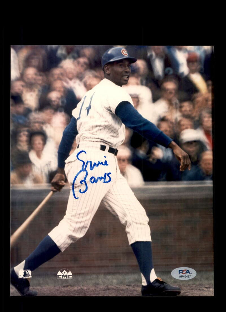 Ernie Banks PSA DNA Signed 8x10 Photo Autographed Cubs