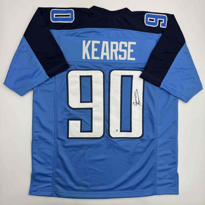 Autographed/Signed Jevon Kearse Tennessee Powder Blue Football Jersey JSA COA