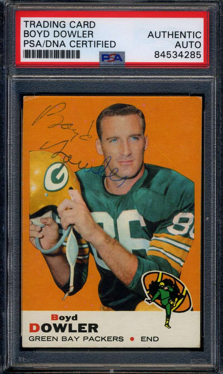 Boyd Dowler PSA DNA Vintage Signed 1969 Topps Autograph