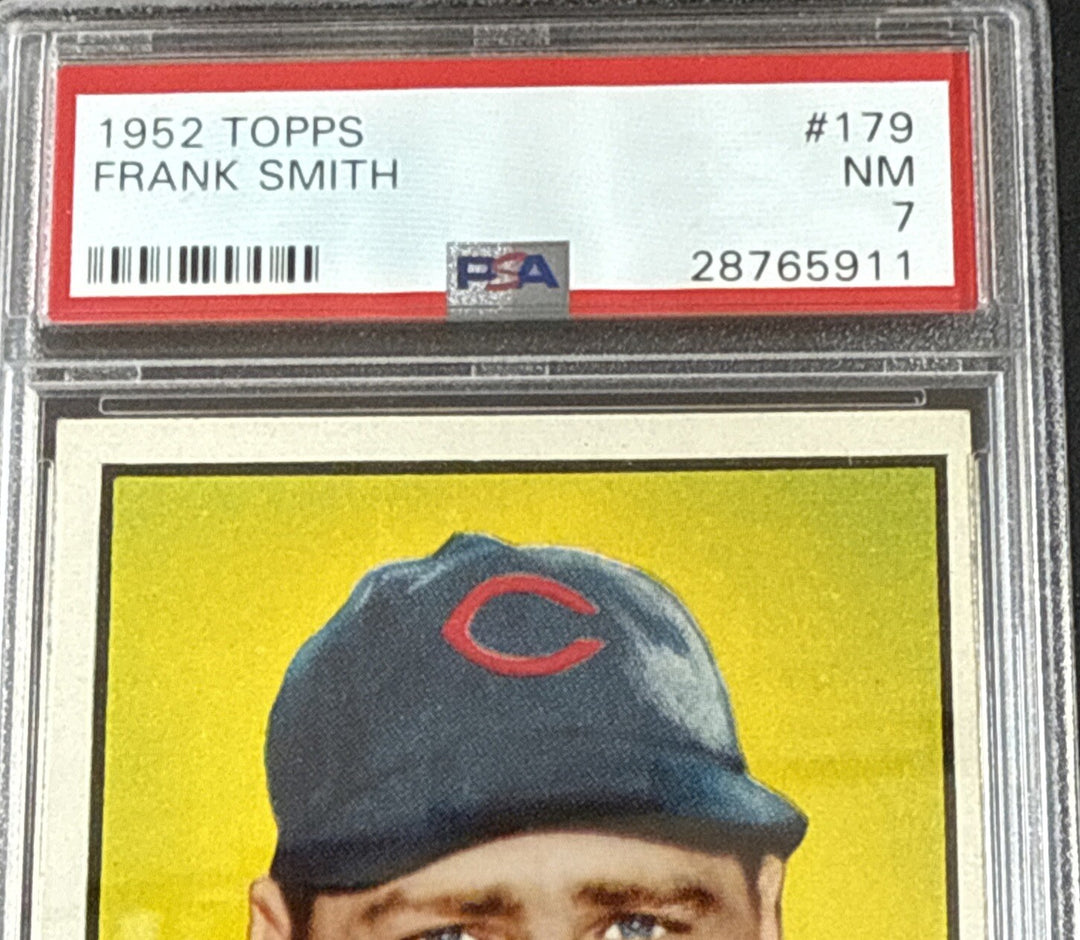 1952 Topps FRANK SMITH #179 PSA 7 Nm Near Mint Razor Sharp Clean Reds