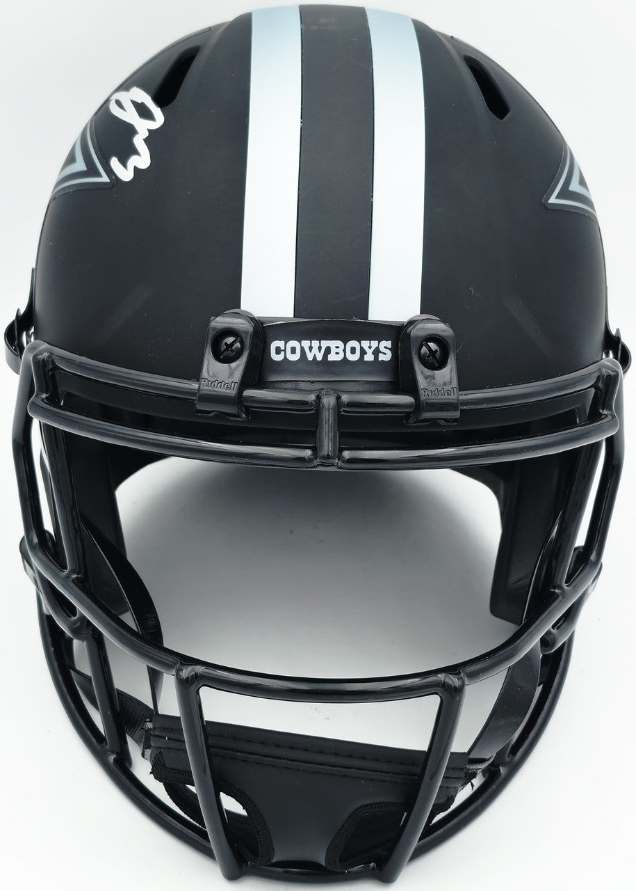 George Pickens Signed Cowboys Eclipse Black Full Sz Speed Rep Helmet JSA Witness