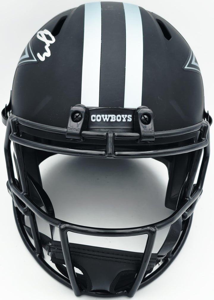 George Pickens Signed Cowboys Eclipse Black Full Sz Speed Rep Helmet JSA Witness