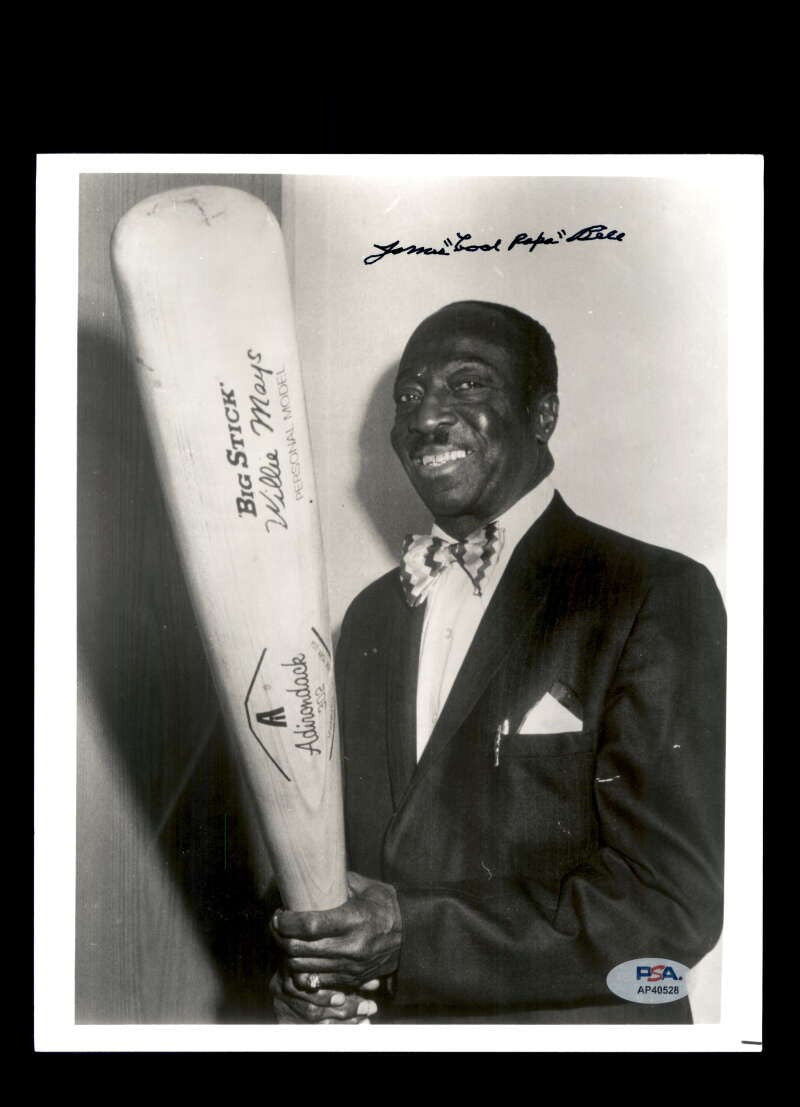 James Cool Papa Bell PSA DNA Signed 8x10 Photo Autograph