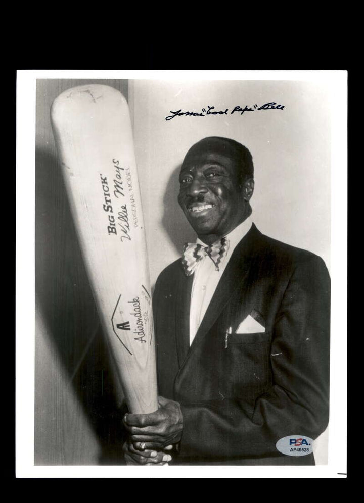 James Cool Papa Bell PSA DNA Signed 8x10 Photo Autograph