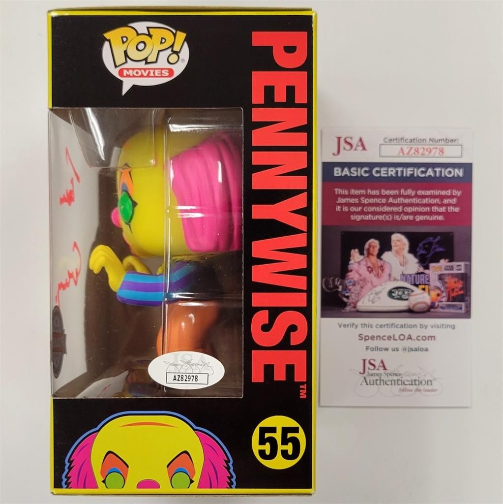 Tim Curry signed Pennywise IT Blacklight Funko Pop! 55 autograph ~ JSA