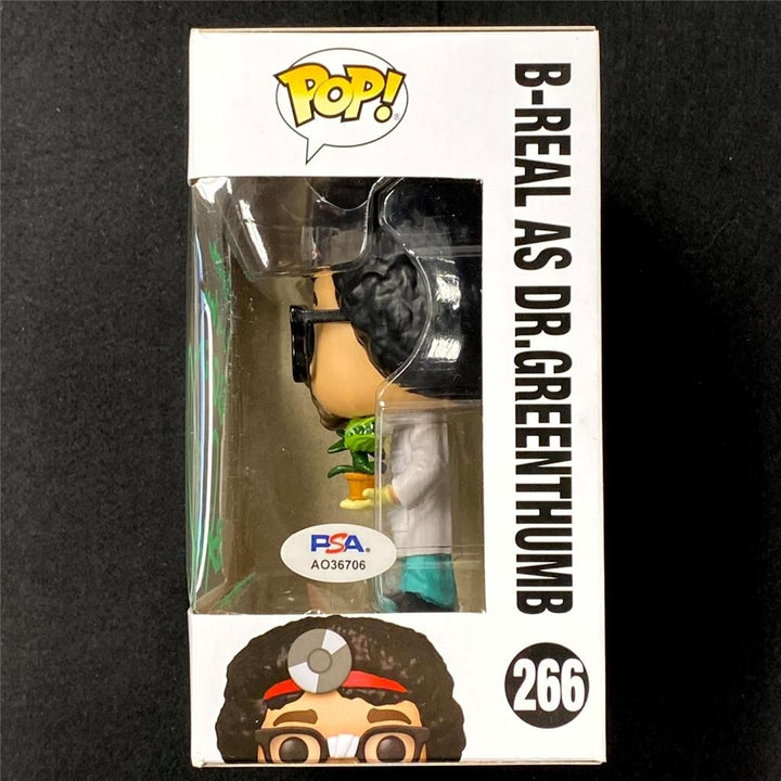 B-Real signed "Insane in the Brain" Dr. Greenthumb Funko Pop! figure auto PSA