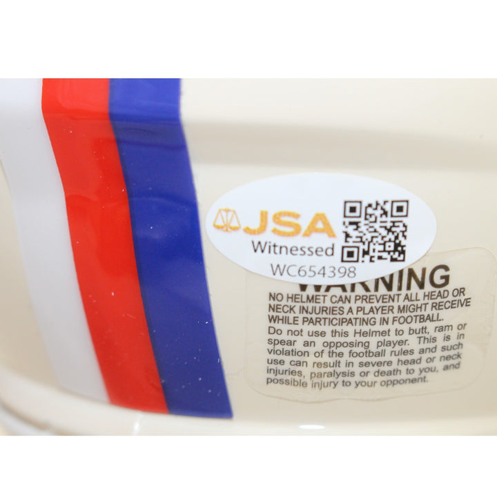 Phil Simms Autographed/Signed New York Giants Retro Mini Helmet JSA 57164