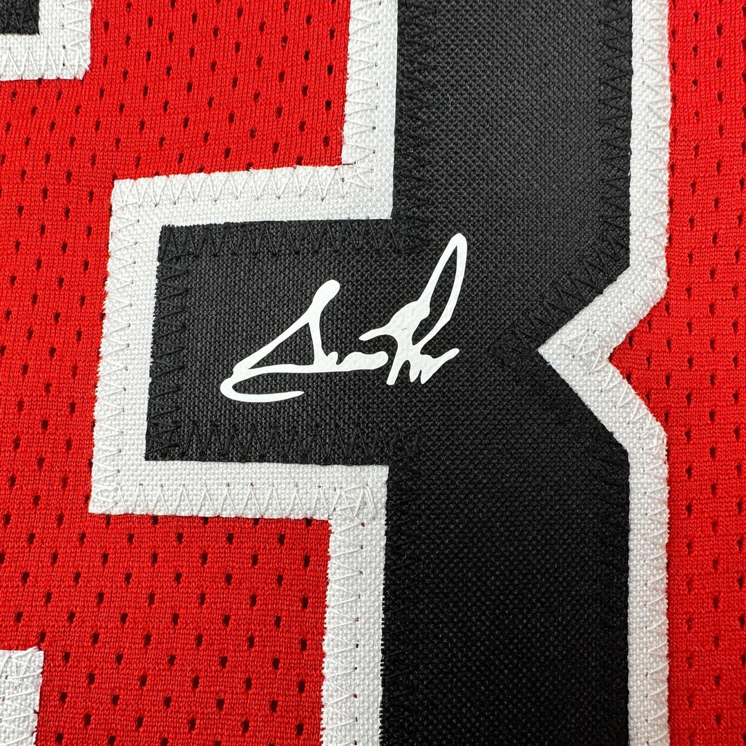 Facsimile Autographed Scottie Pippen Chicago Red Reprint Auto Jersey Men's XL