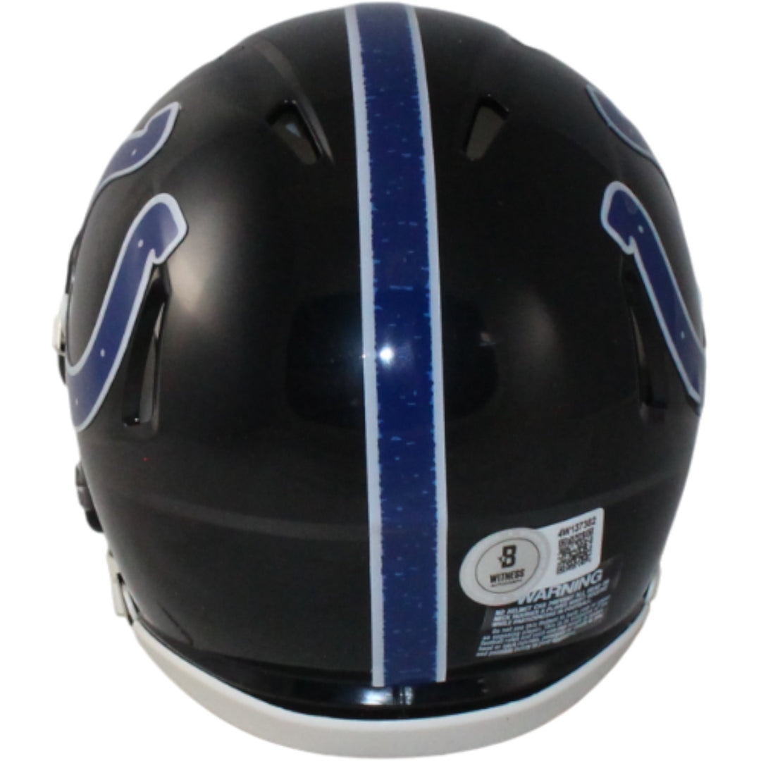 Edgerrin James Autographed Indianapolis Colts 23 Alt Mini Helmet Beckett W 54752
