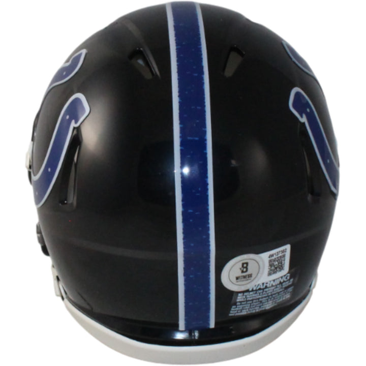 Edgerrin James Autographed Indianapolis Colts 23 Alt Mini Helmet Beckett W 54752