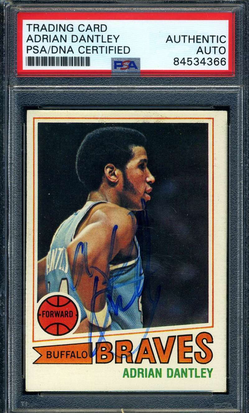 Adrian Dantley PSA DNA Coa Signed 1977 Topps Rookie Autograph