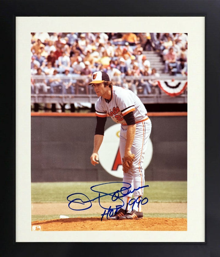 Jim Palmer signed Baltimore Orioles MLB 8x10 Photo w/ HOF minor dings Framed-COA