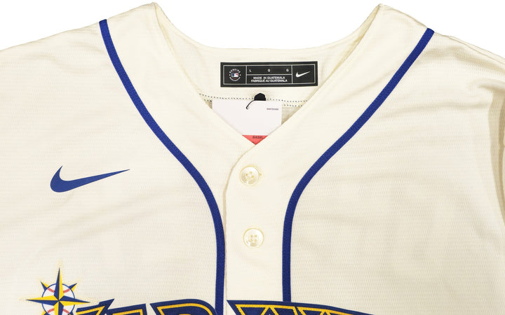 Mariners Ken Griffey Jr. Auto Cream Nike 2023 ASG Patch Jersey Sz L HOF 16 BAS