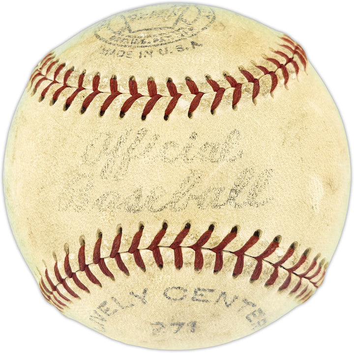 Hank Greenberg Auto Official Baseball Tigers Vintage Playing Days Sig Beckett 84