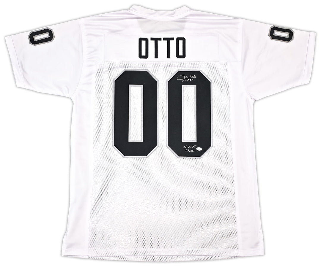 Oakland Raiders Jim Otto Autographed White Jersey GTSM
