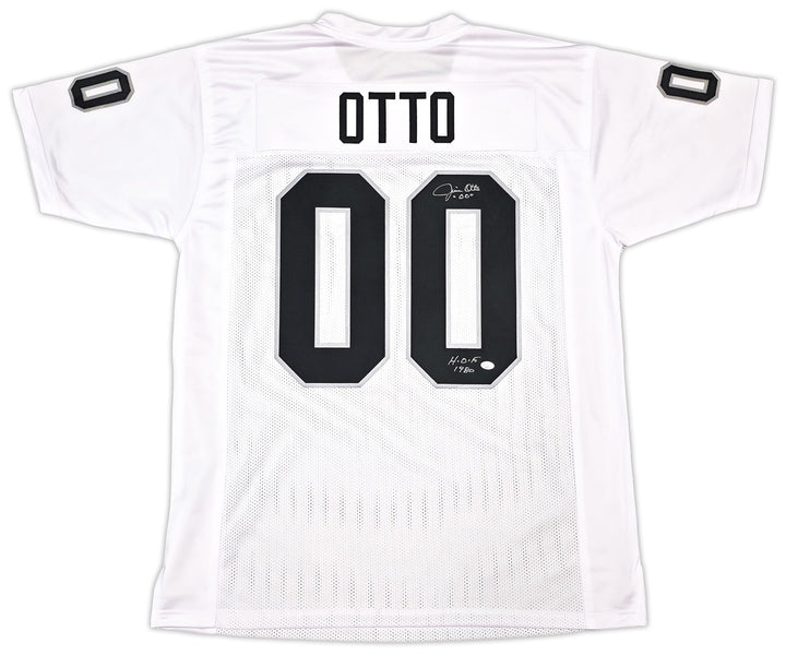 Oakland Raiders Jim Otto Autographed White Jersey GTSM