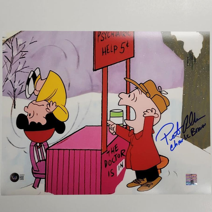 Peter Robbins signed Peanuts 11x14 photo Voice of Charlie Brown Beckett BAS Holo