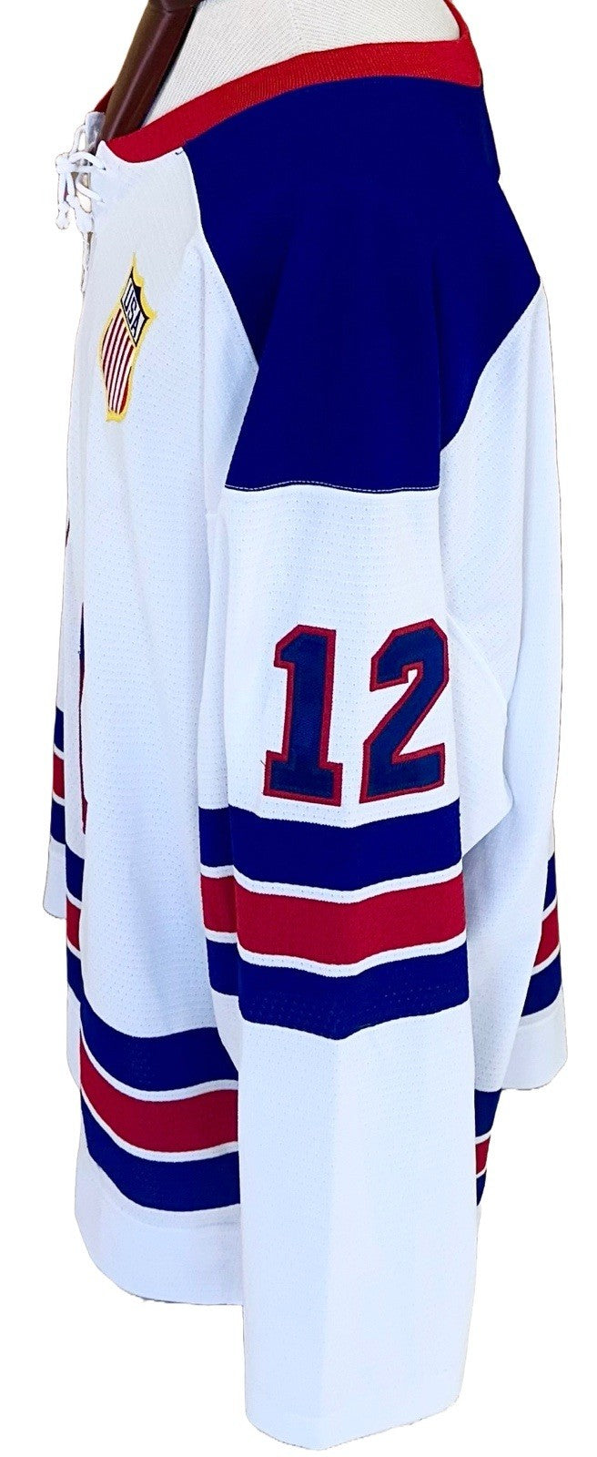 Derek Stepan Game Used Nike USA Hockey 2014 Olympics #12 Jersey Sochi Patch COA