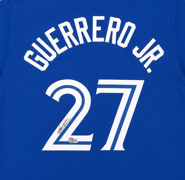 Toronto Blue Jays Vladimir Guerrero Jr. Signed Blue Jersey Beckett BAS QR