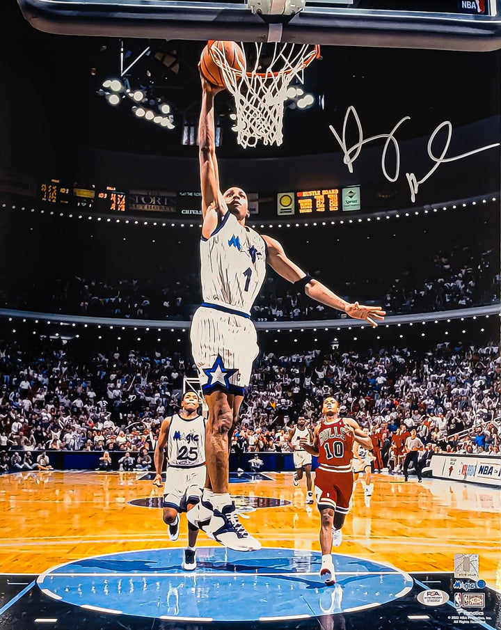 Anfernee Penny Hardaway Signed 16x20 Photo Orlando Magic Dunking PSA/DNA