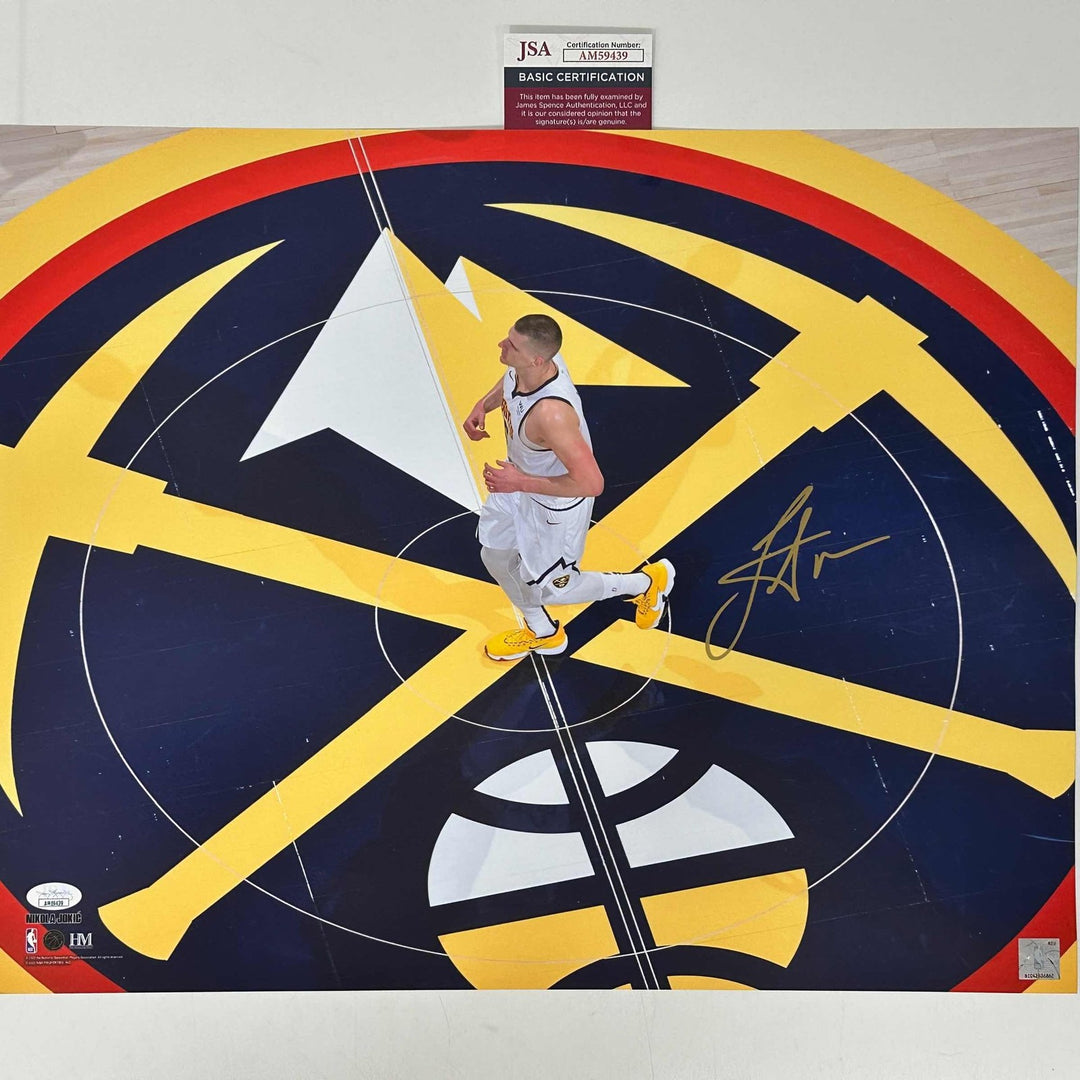 Autographed/Signed Nikola Jokic Denver Nuggets 16x20 Photo JSA COA #2