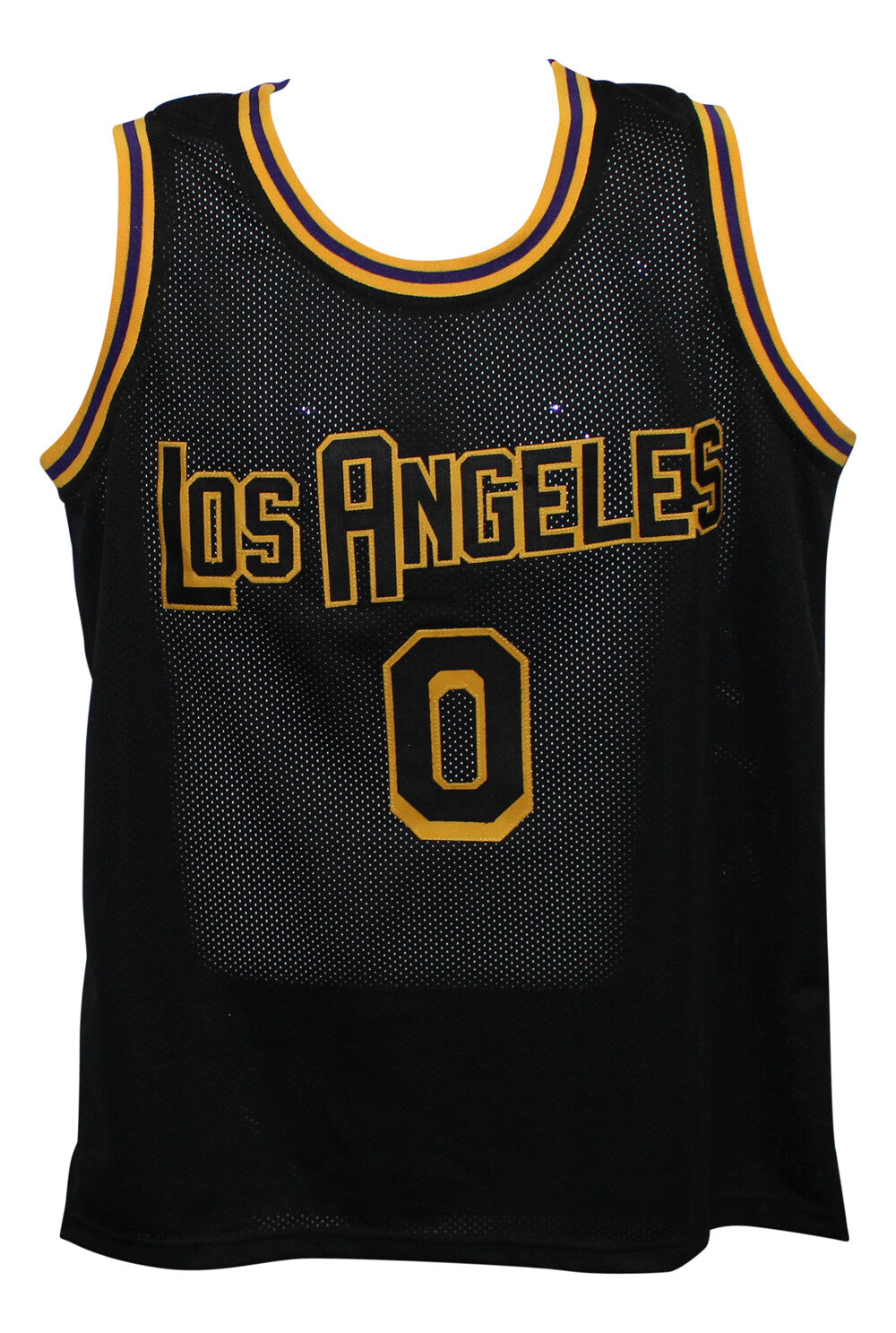 Kyle Kuzma Autographed/Signed Pro Style Black XL Jersey BAS 31095