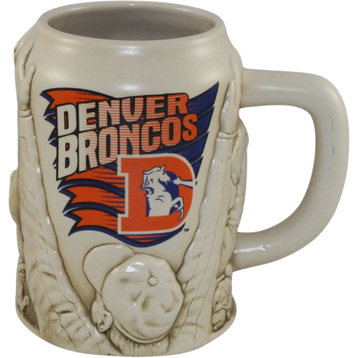 Denver Broncos Sportsteins Sculptured Relief Hoffbrau Ceramic Mug  55502