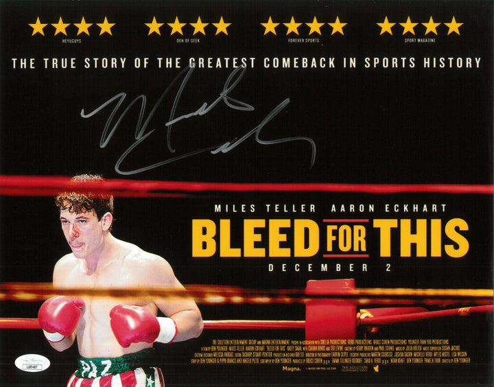 Miles Teller Autographed 11x14 Photo JSA COA Bleed For This Vinny Paz Signed