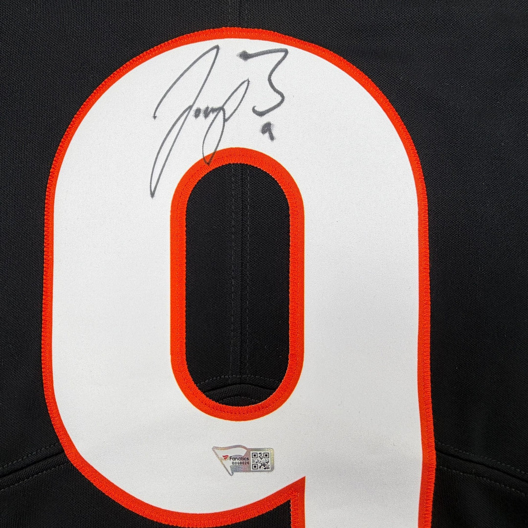 Autographed/Signed Joe Burrow Bengals Black Nike LTD Jersey Fanatics COA