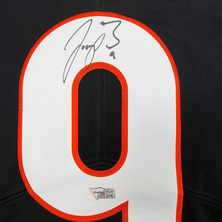 Autographed/Signed Joe Burrow Bengals Black Nike LTD Jersey Fanatics COA