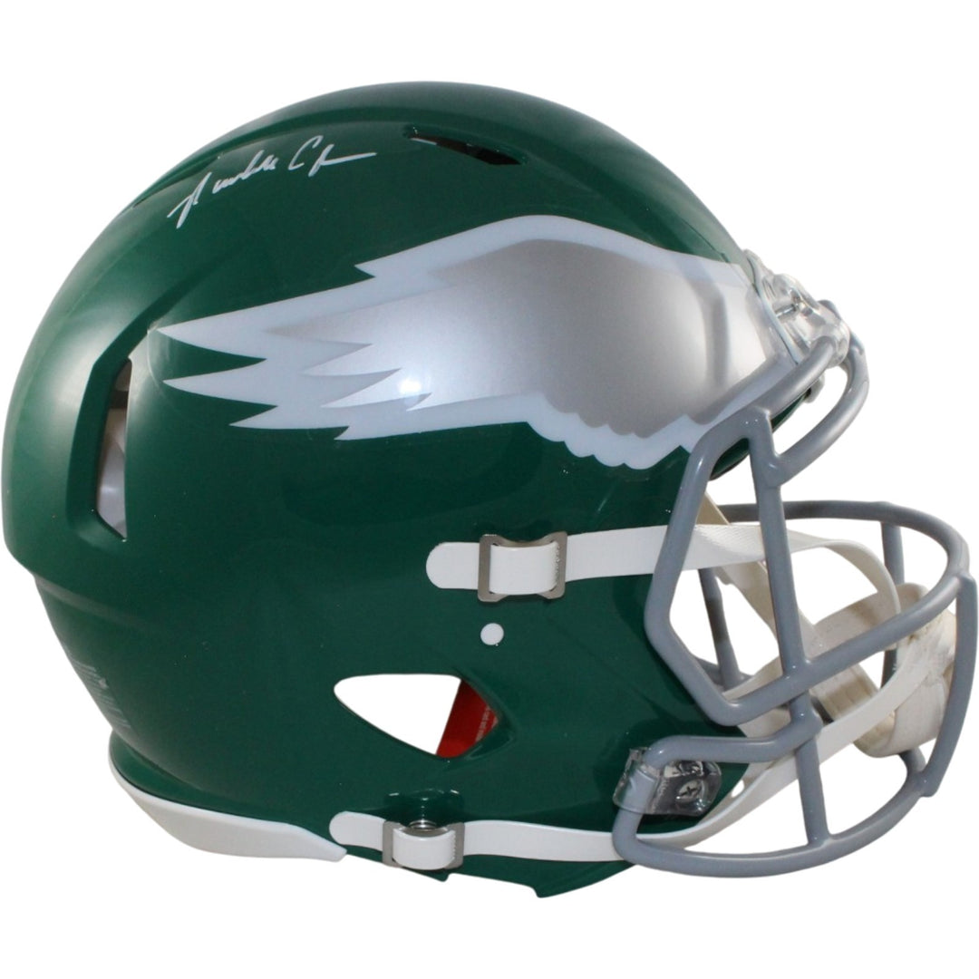 Randall Cunningham Autographed Philadelphia Eagles Pro TB Helmet Beckett 55640