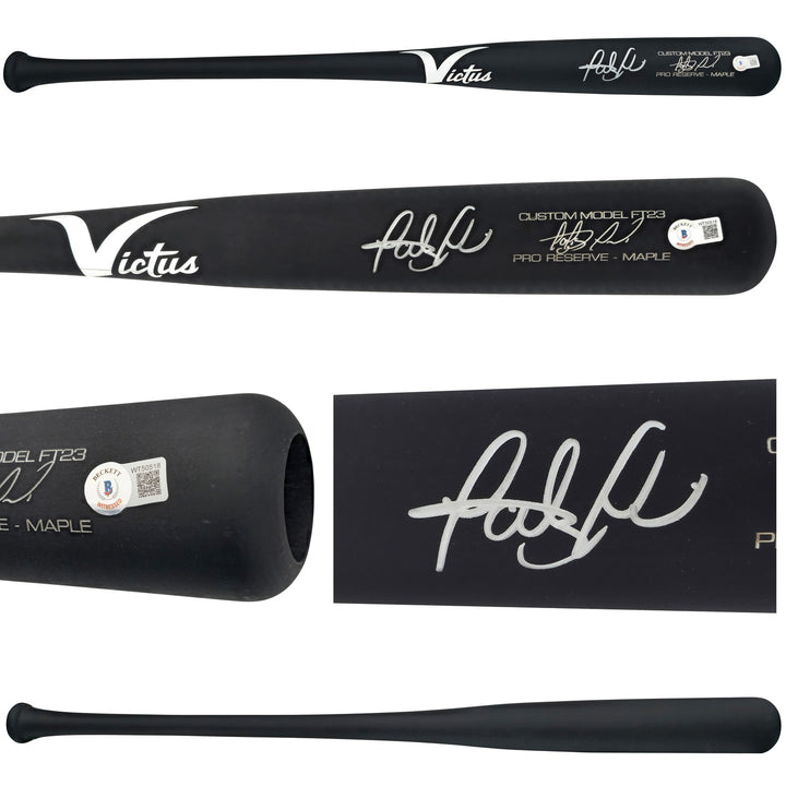 Fernando Tatis Jr Auto Matte Black Victus Game Model Baseball Bat Padres Beckett