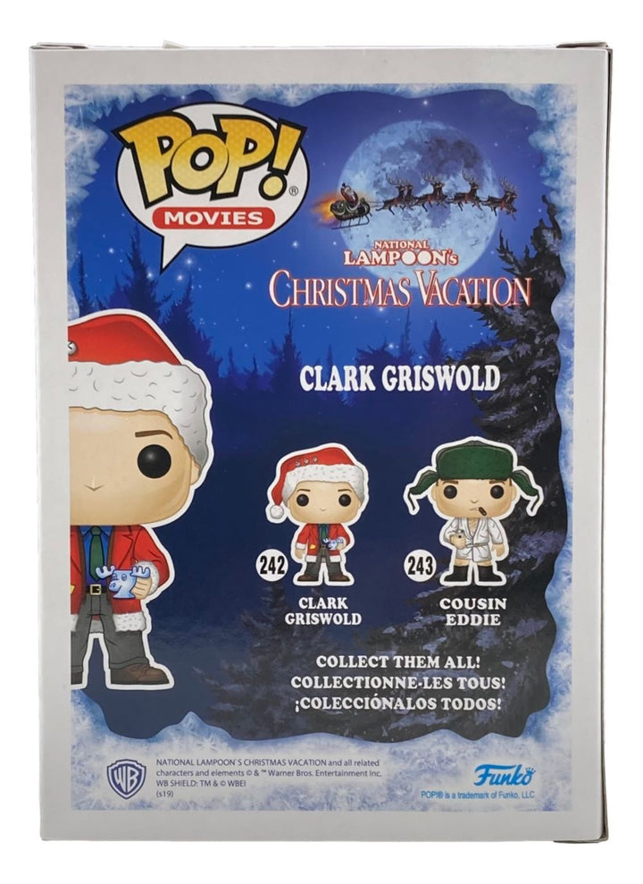 Chevy Chase Signed In Red National Lampoon Christmas Vacation Funko Pop #242 BAS