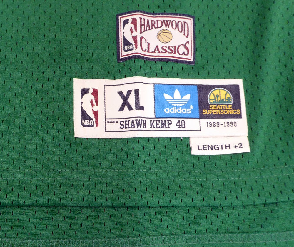 Seattle Sonics Shawn Kemp Auto Green Adidas Hardwood Classics Jersey Reign Man