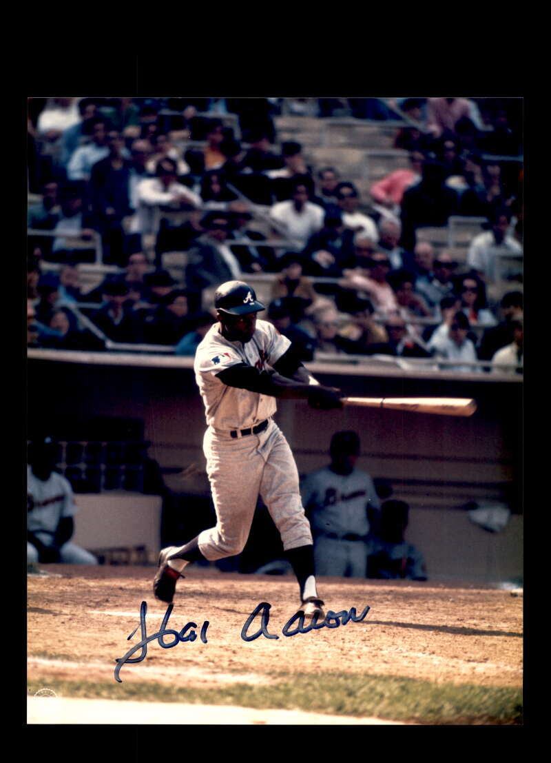 Hank Aaron JSA Coa Signed 8x10 Photo Autographed Braves
