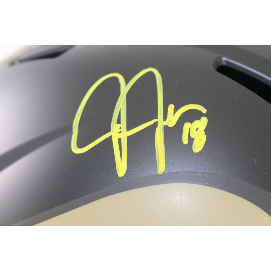 Justin Jefferson Autographed Minnesota Vikings F/S 25 STS Helmet Beckett W 57899