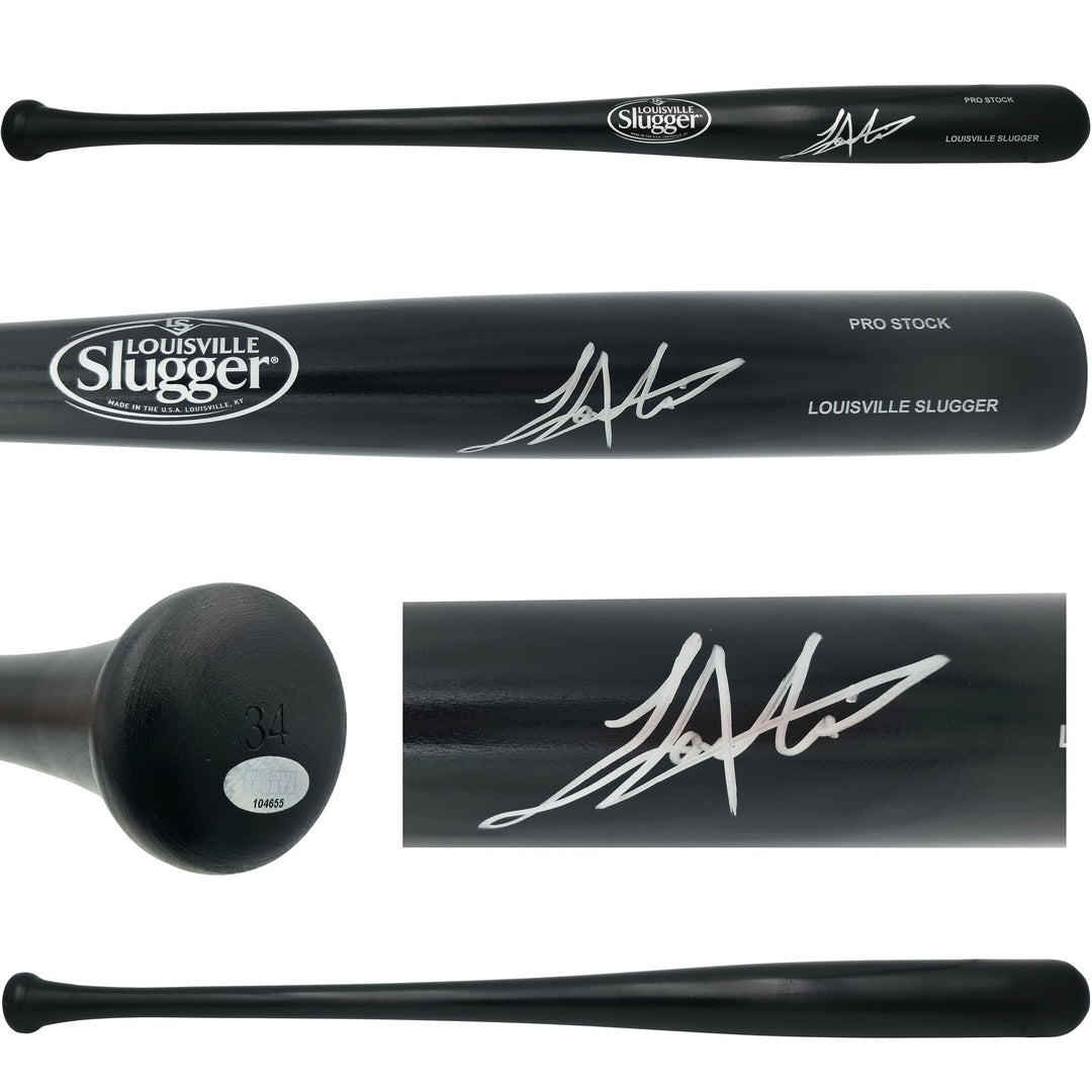 Lazaro Montes Signed Black Louisville Slugger Pro Stock Bat Mariners MCS Holo