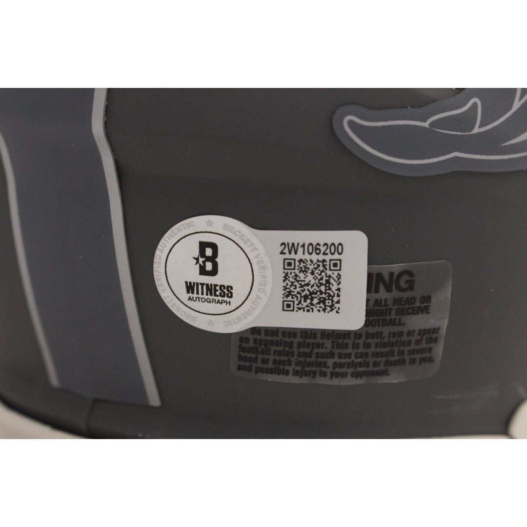 Dan Marino Autographed Miami Dolphins Slate Mini Helmet Beckett 46449