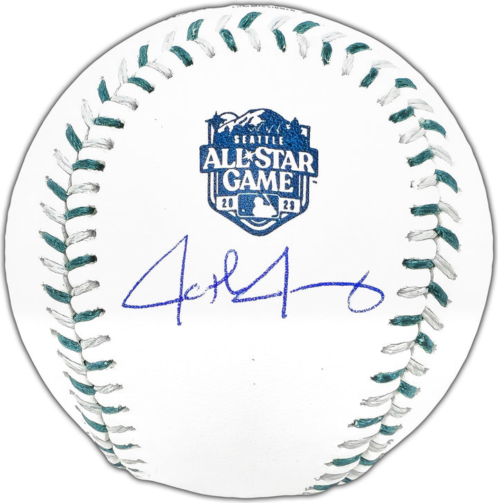 Josh Jung Signed 2023 All Star Game Logo Game Baseball Texas Rangers Beckett BAS