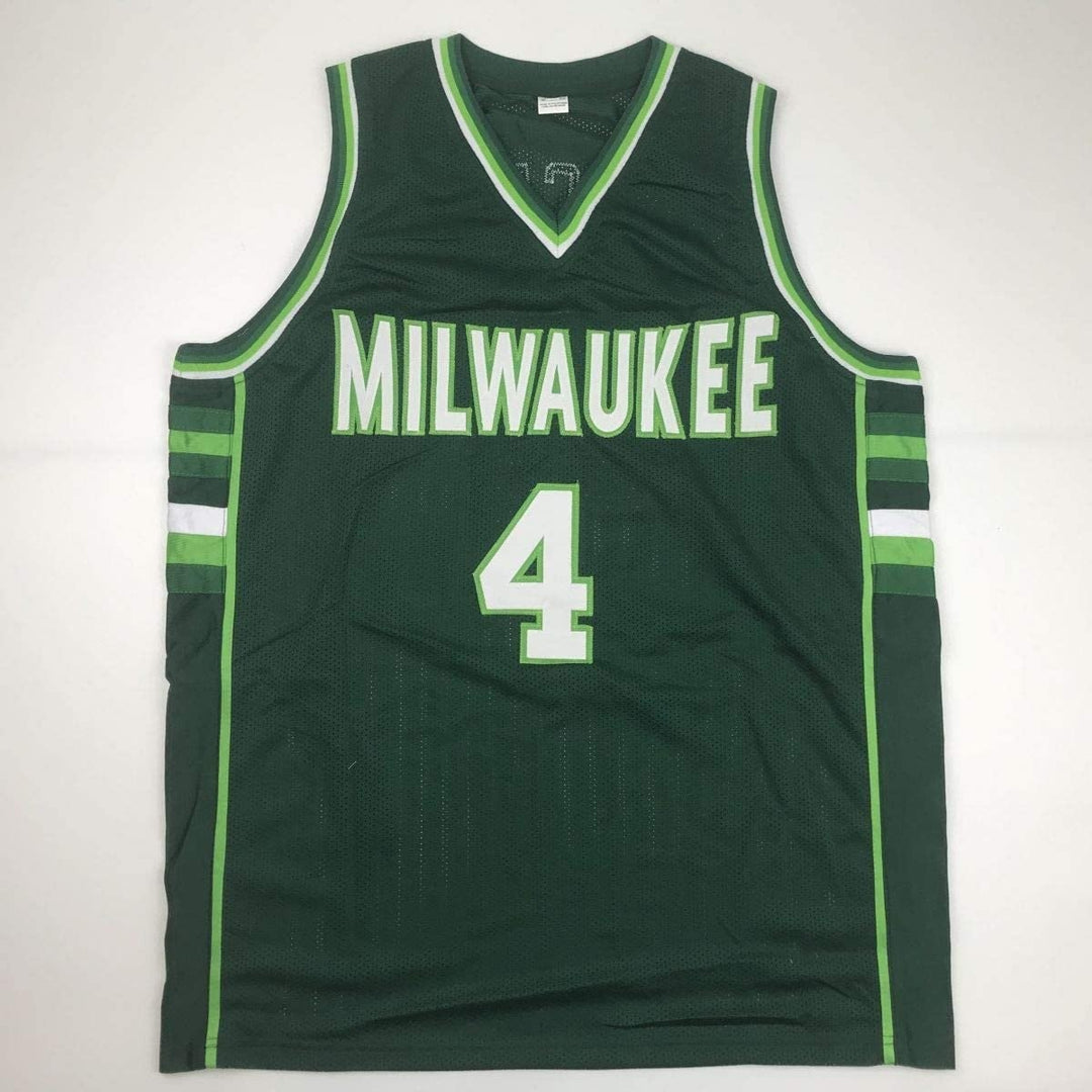 Signed SIDNEY MONCRIEF Milwaukee Green/White Jersey PSA COA Auto
