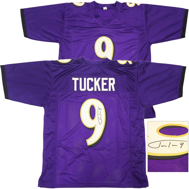Baltimore Ravens Justin Tucker Autographed Signed Purple Jersey JSA