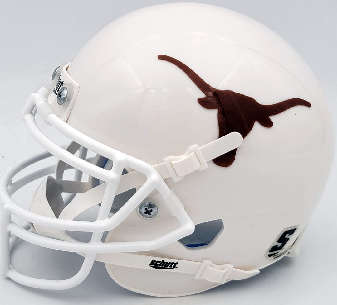 Quinn Ewers Autographed Signed Texas Longhorns White Schutt Mini Helmet Beckett